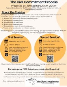 Civil Commitment Training Flyer