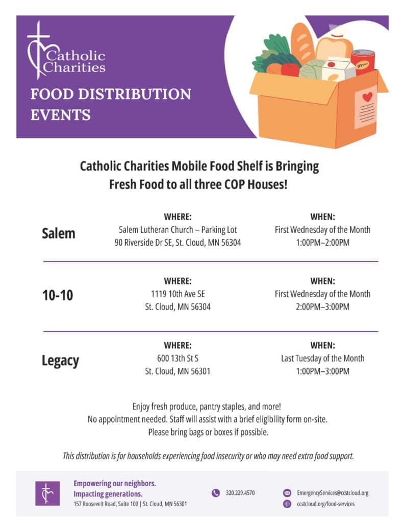 St. Cloud Cop House Mobile Food Shelf Flyer